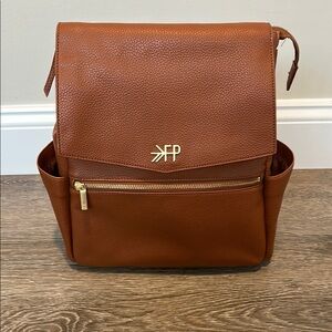 Freshly Picked Mini Classic Diaper Bag - Cognac color
